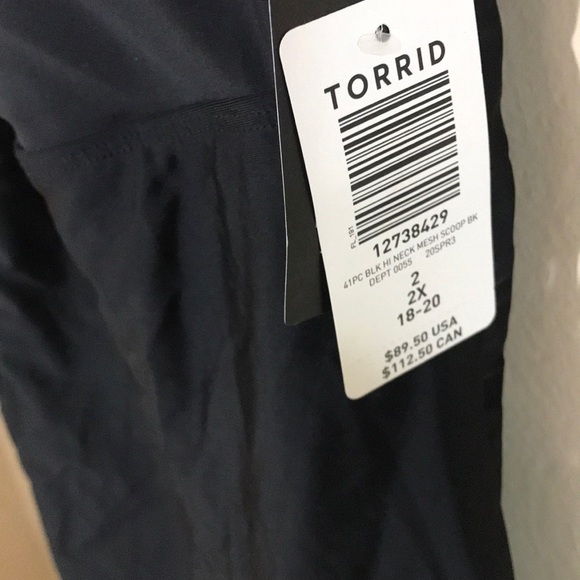 Torrid 2 ILLUSION NECK WIRELESS ONE-PIECE SWIMSUIT - Picture 6 of 8